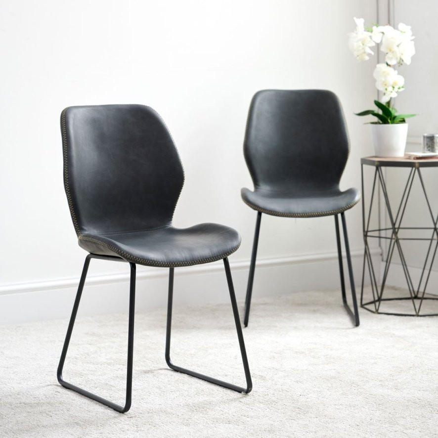 Callum Dining Chair - Dark Grey (Set of 2)